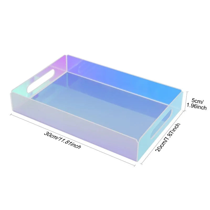 Bathroom Tray Decorative Acrylic Tray Vanity Tray Bathroom Sink Organizer Toilet Tank Tray Modern Bathroom Accessories
