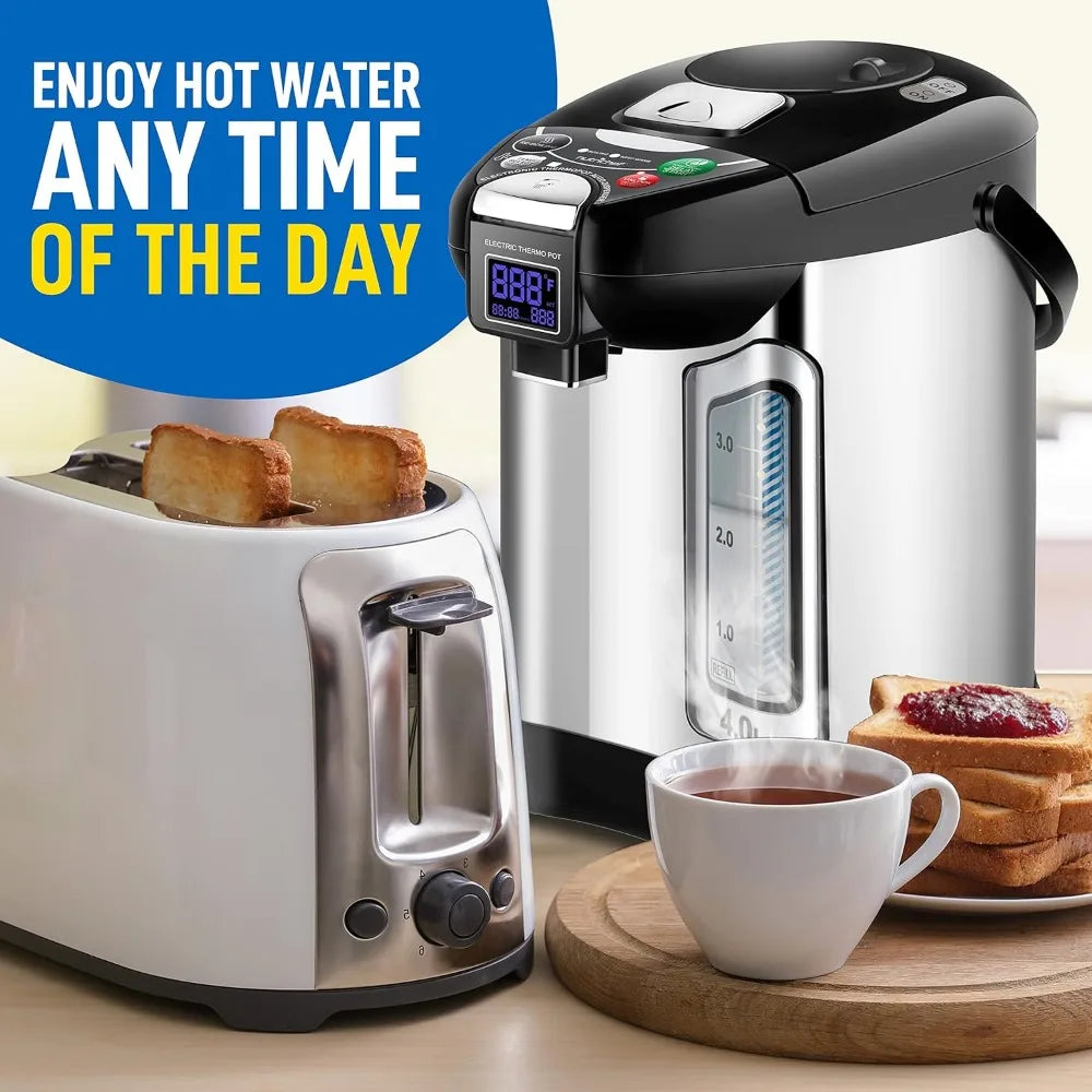 Digital Water Boiler and Warmer,Stainless Electric Hot Water Dispenser,LCD Display,Rotating Base,Keep Warm,Auto Shut Off