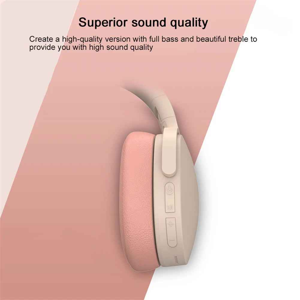 Wireless Headphones Bluetooth-compatible Headset Stereo Hifi Subwoofer Gaming Headphones TF/AUX Music Player With Microphone