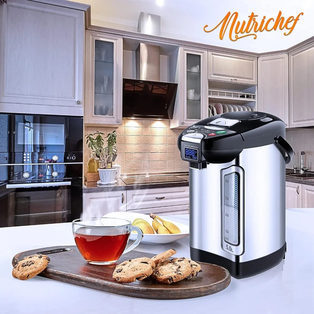 Digital Water Boiler and Warmer,Stainless Electric Hot Water Dispenser,LCD Display,Rotating Base,Keep Warm,Auto Shut Off
