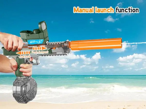 Electric Water Blaster, Automatic Squirt Gun up to 28Ft Long Range, Large Capacity Water Gun, Strong Water Gun