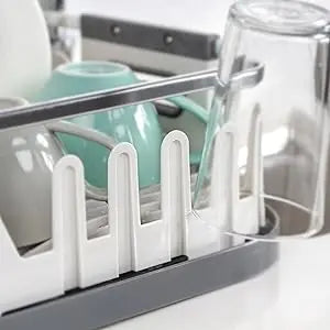 Dish Drying Rack for Kitchen Counter,Compact Dish Drainer with Drainboard,Utensil Holder and Cup Rack, Kitchen Drying Rack
