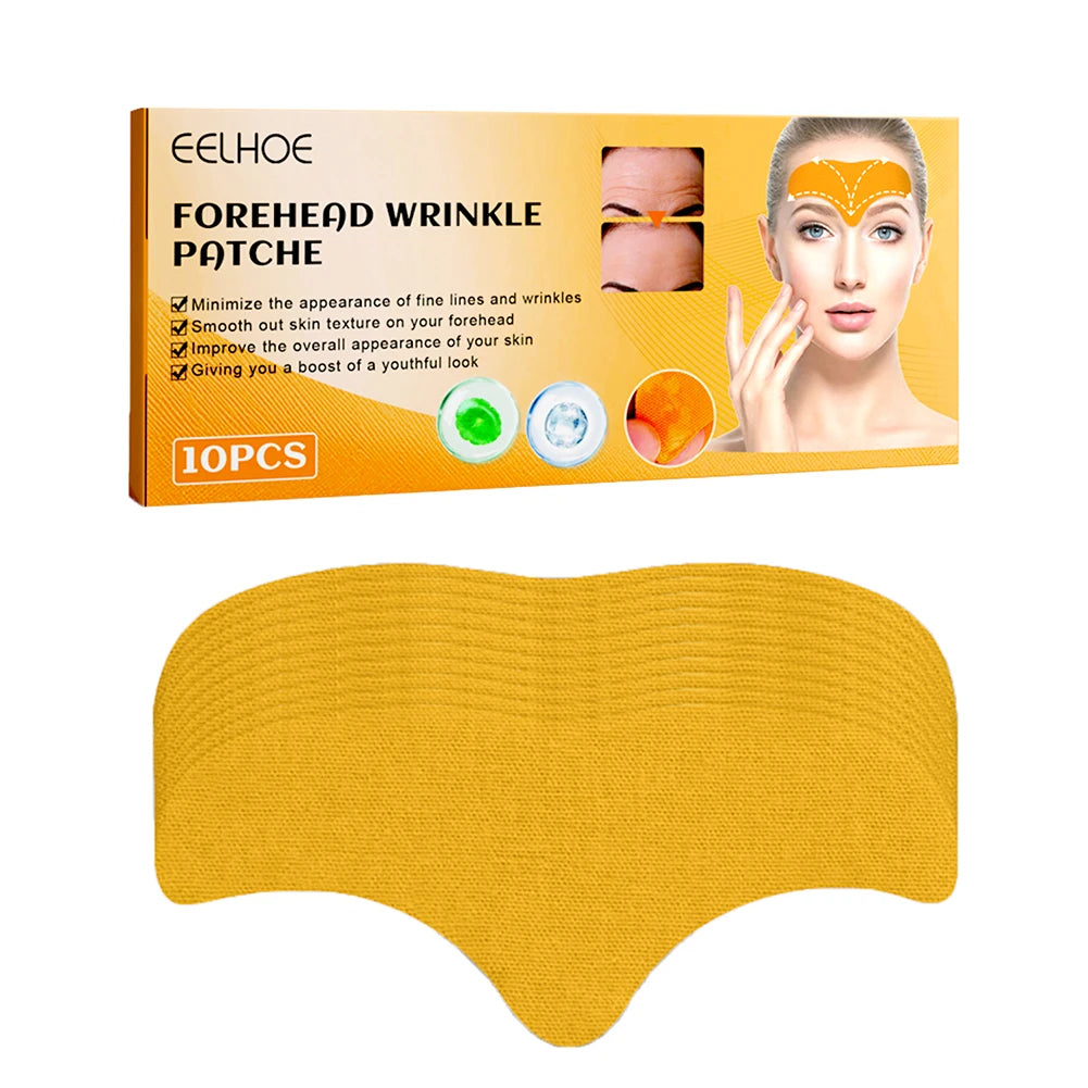 100-10pcs Collagen Forehead Wrinkle Patch Face Mask Head Lines Remover Masks Lifting Anti-Aging Stickers Skin Care Beauty