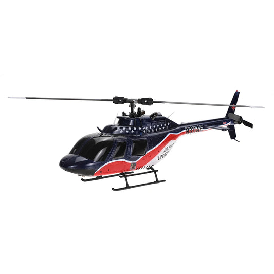 Eachine E186 Bell-206 2.4G 6CH 1/27 Scale Dual Brushless Motor Altitude Hold Optical Flow Positioning intelligent RC Helicopter