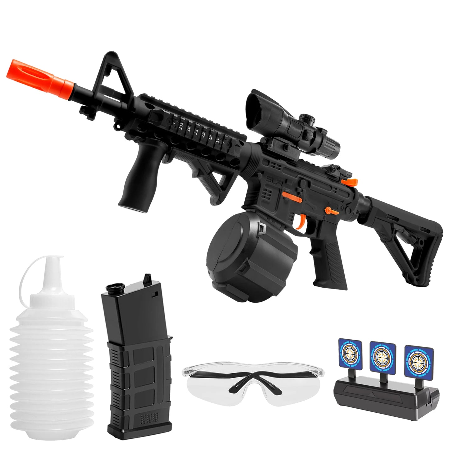 High Speed M4A1 Electric Gel Balls Gun Toys,Automatic&Manual Dual Modes Water Bullets Blaster,Upgraded Water Bead Splatter Toys