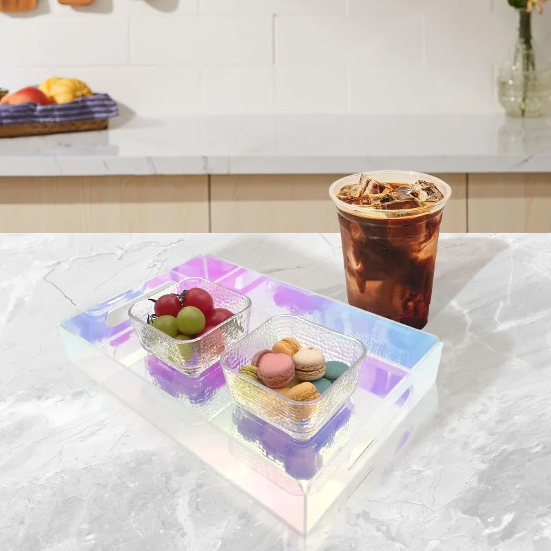Bathroom Tray Decorative Acrylic Tray Vanity Tray Bathroom Sink Organizer Toilet Tank Tray Modern Bathroom Accessories