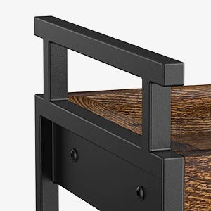 Countertop Coffee Station Organizer, 2 Tier Wooden Shelf for Coffee Bar Accessories, Condiment Storage Caddy for Kitchen