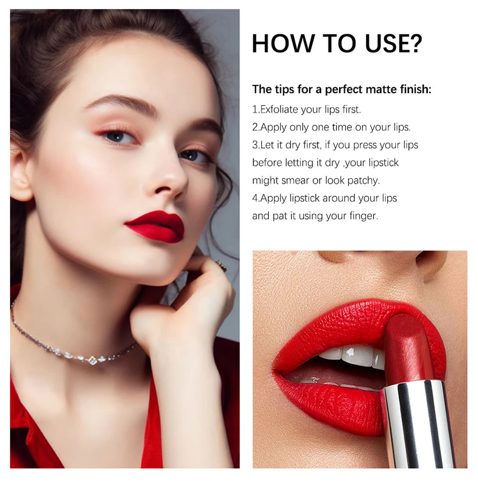 8Pcs/Set Velvet Matte Lipstick Set Long Lasting Waterproof