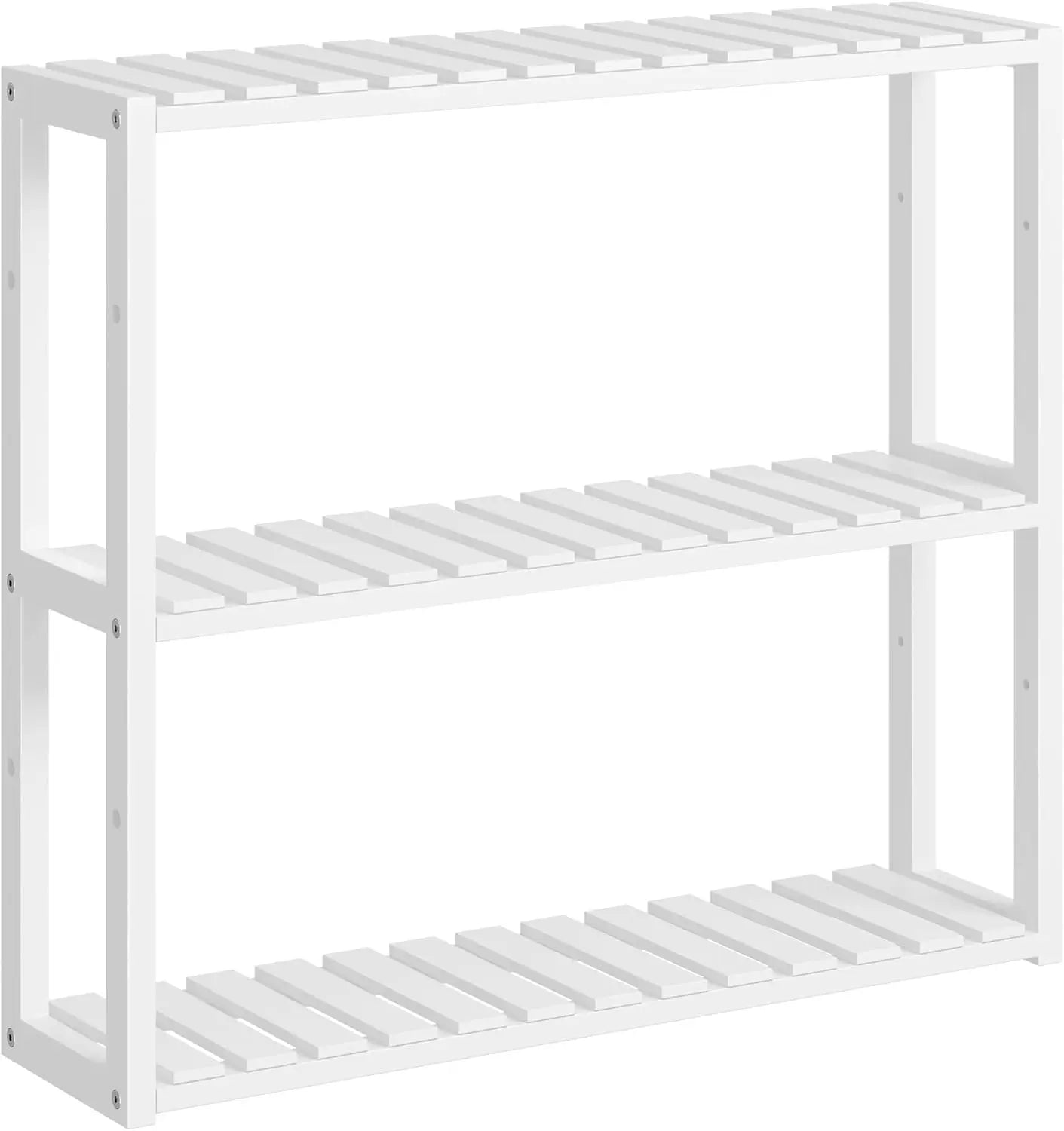 Bamboo Bathroom Shelf, 3-Tier Adjustable Plants Rack, Wall-Mounted or Stand, in the Living Room, Balcony, Kitchen