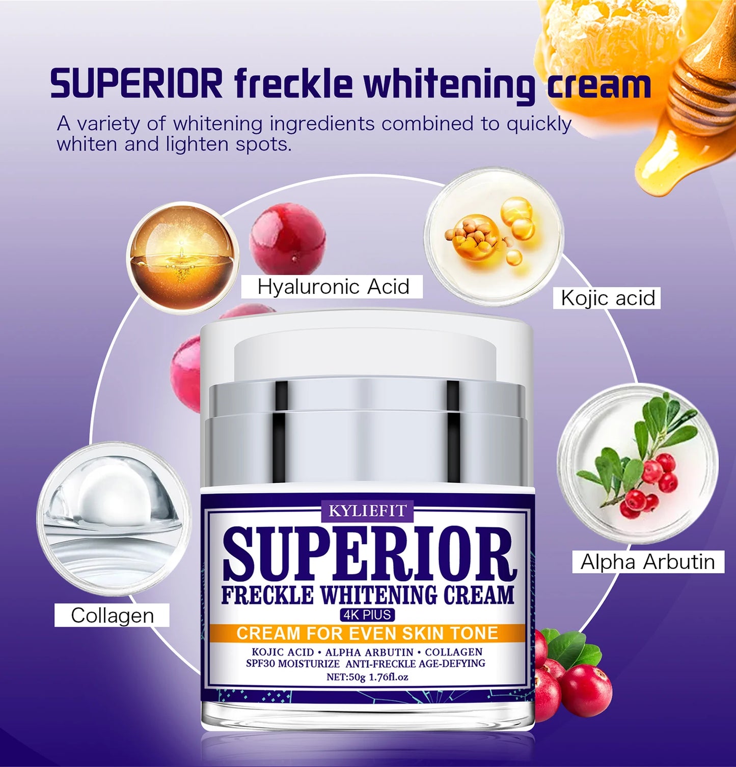 KYLIEFIT Dark Spot Remover for Face, Hyperpigmentation, Melasma, Freckle, Sun Spots Removal, Whitening Cream for Women and Men