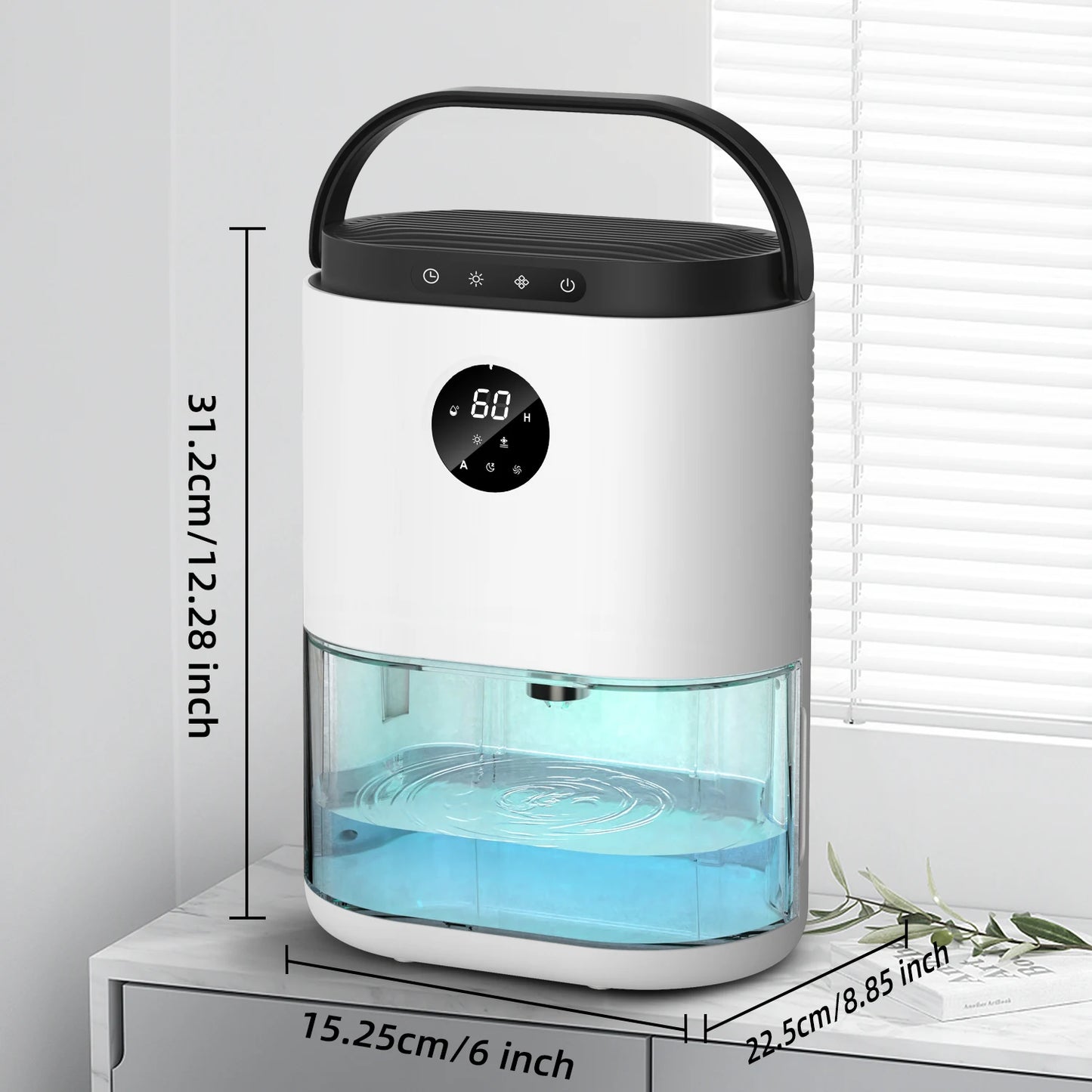 80oz Dehumidifiers for Home Appliances ,Auto Mode, Ultra Quiet  Touch Control for Home Large Room Bathroom Garage RV Timing