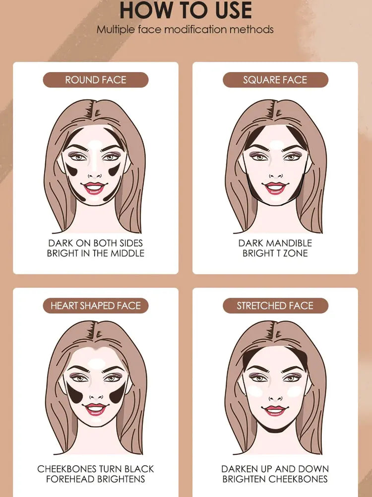 Double Head Concealer Stick Waterproof No Creasing Long-lasting Moisturizing No Separation Fullcoveage Female Makeup Products