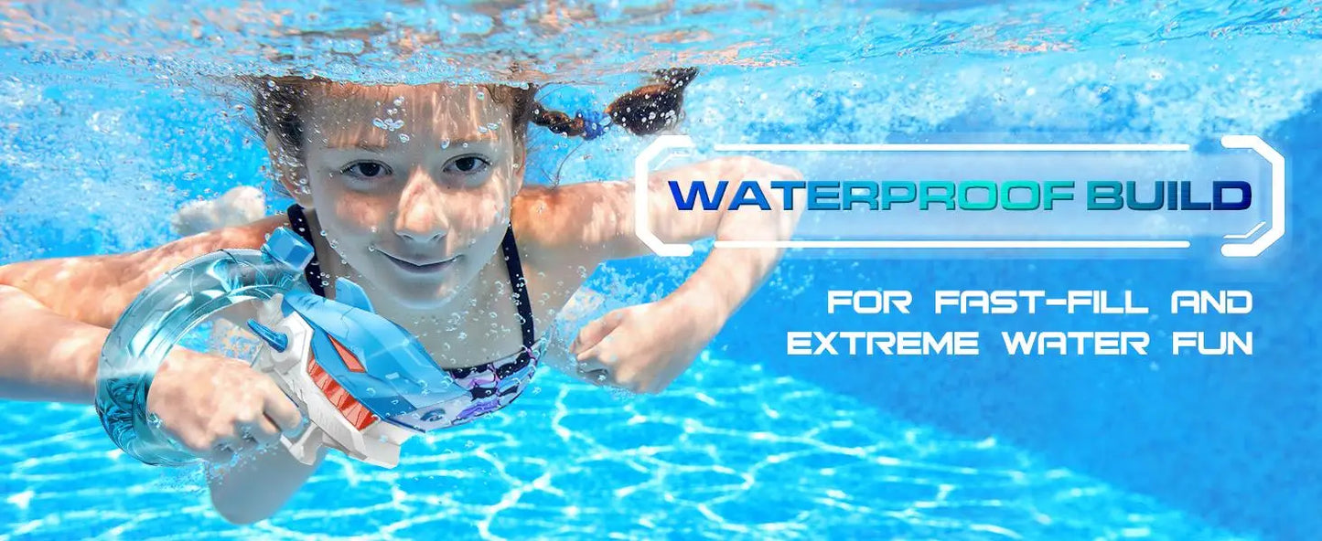 Electric Water Blaster, Automatic Squirt Gun up to 28Ft Long Range, Large Capacity Water Gun, Strong Water Gun