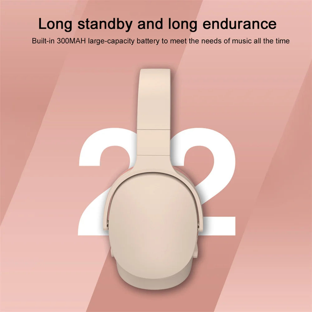 Wireless Headphones Bluetooth-compatible Headset Stereo Hifi Subwoofer Gaming Headphones TF/AUX Music Player With Microphone