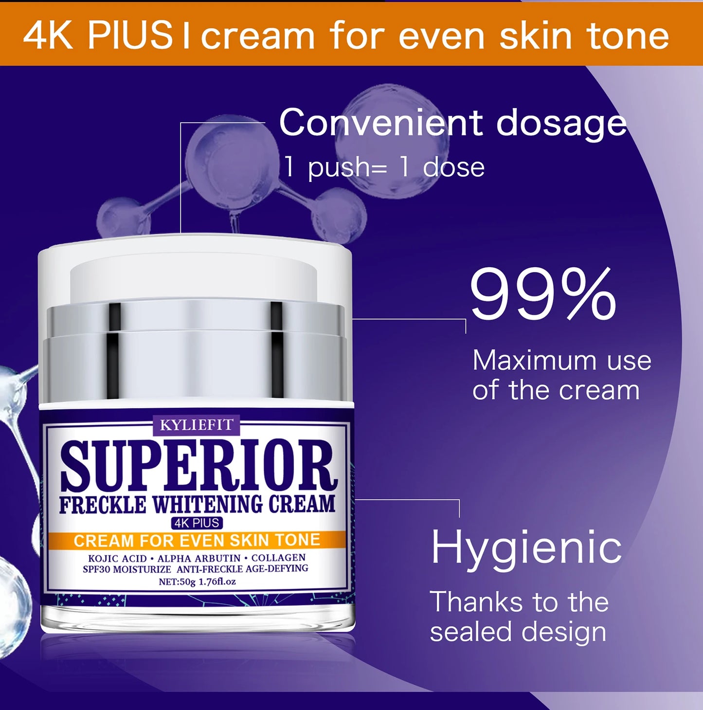 KYLIEFIT Dark Spot Remover for Face, Hyperpigmentation, Melasma, Freckle, Sun Spots Removal, Whitening Cream for Women and Men