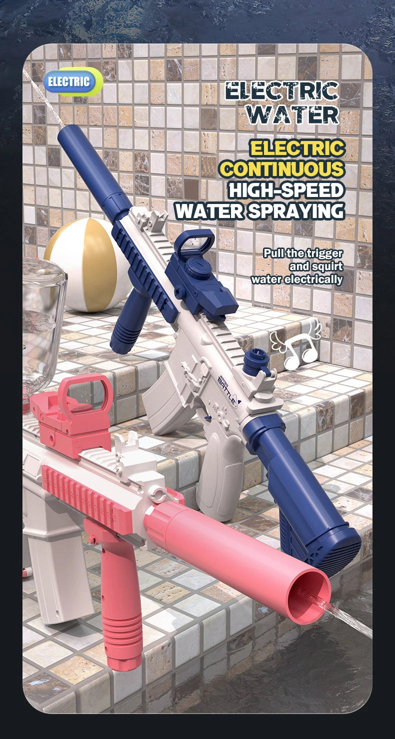 Electric Water Gun High-Pressure Shooting Soaker Full Automatic Water Blaster Spray Pistol Children Gift Party Beach Games