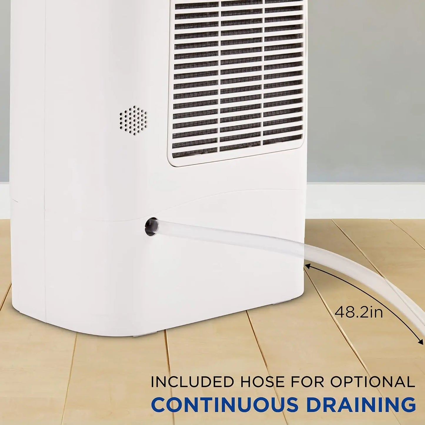 Smart WIFI Dehumidifier, Compact 19-Pint Desiccant Home Dehumidifier with Drain Hose & Smartphone Control | Ideal for Basement