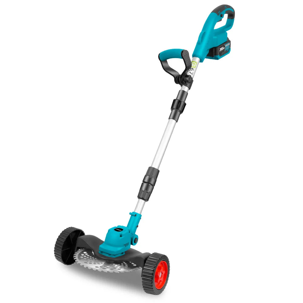 YOFIDRA 9 Inch Brushless Electric Lawn Mower Handheld Cordless Grass Trimmer Length Adjustable Garden Tool For 21V 18V Batter