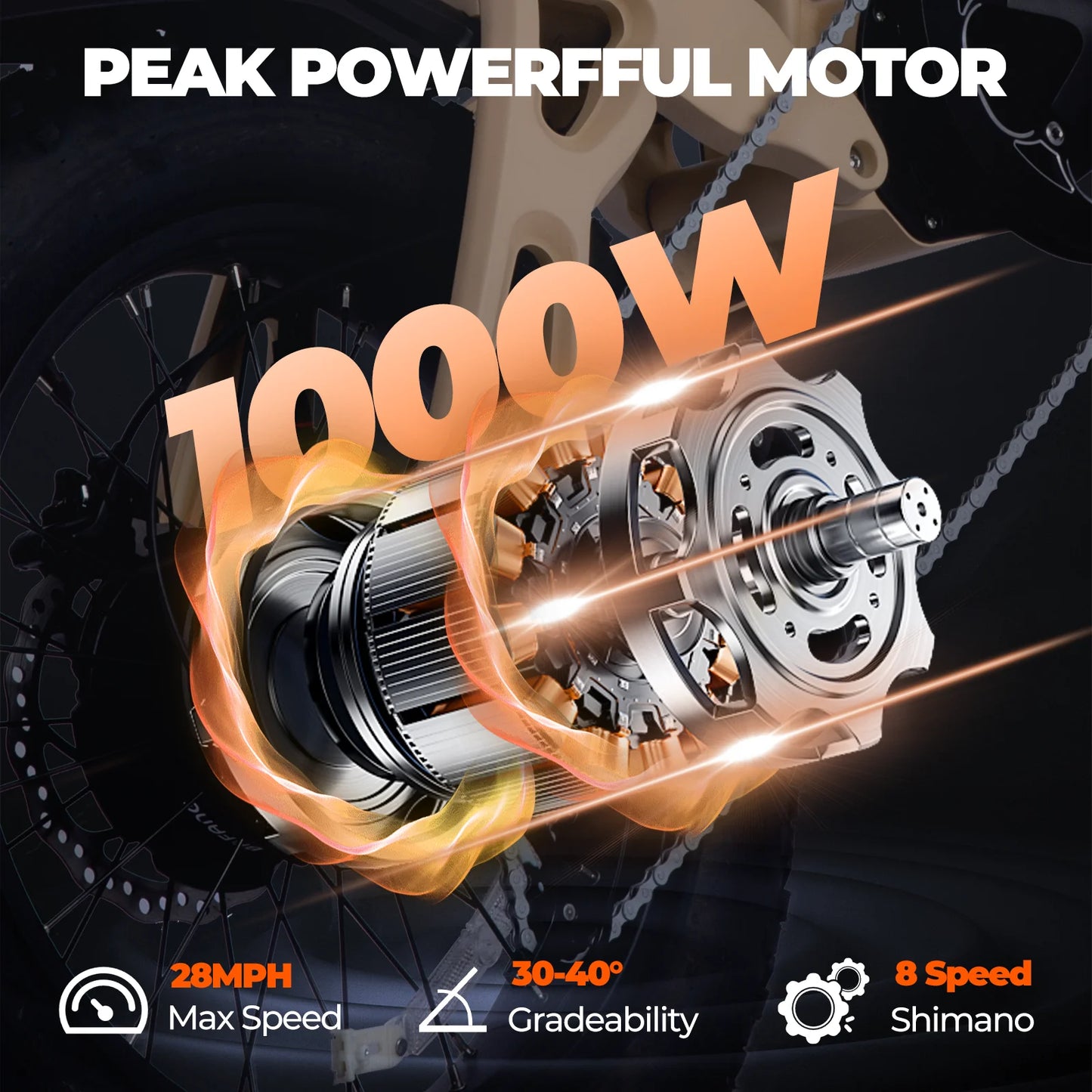 Off road adult electric bicycle 100000 52V 32 km/h range 120KM front shock absorber dual oil disc electric off-road bicycle