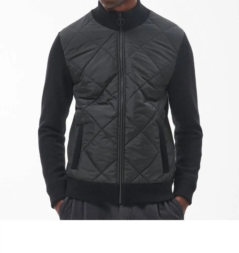 Barbour | Arch Diamond Quilt Knit Jacket In Black
