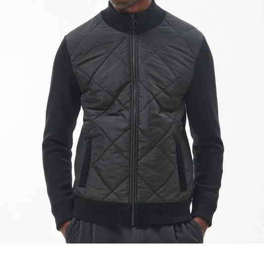 Barbour | Arch Diamond Quilt Knit Jacket In Black