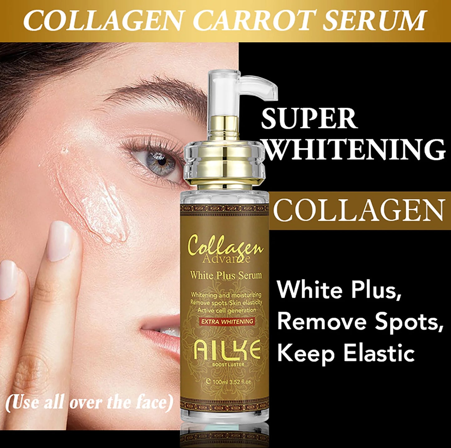 AILKE Face And Body Whitening Serum 100ML Dark Spots Remover