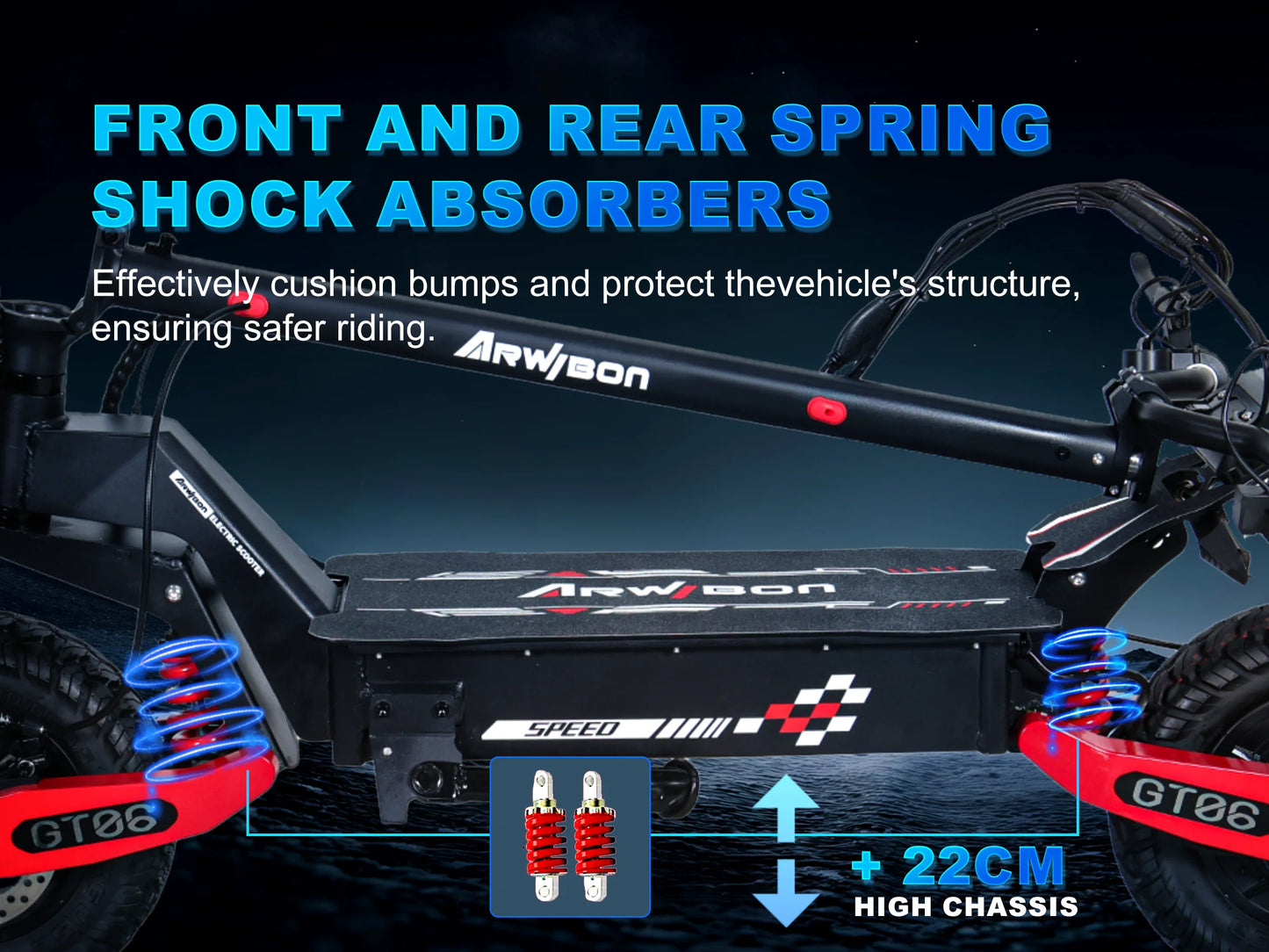 30MPH Electric Scooter,1200 Motor,20/40Miles Range EScooter With Spring Damping,Disc Brake,11'' Off-Road Tires Folding Scooter