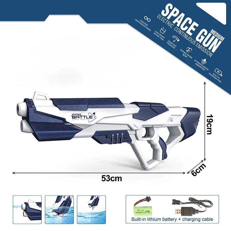 M416 Long Range Electric Water Gun Pistol 10M Portable Guns Children Outdoor Beach Outdoor Fight Shooting Toys for Boys Kid Game