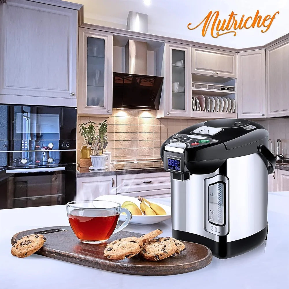 Digital Water Boiler and Warmer,Stainless Electric Hot Water Dispenser,LCD Display,Rotating Base,Keep Warm,Auto Shut Off