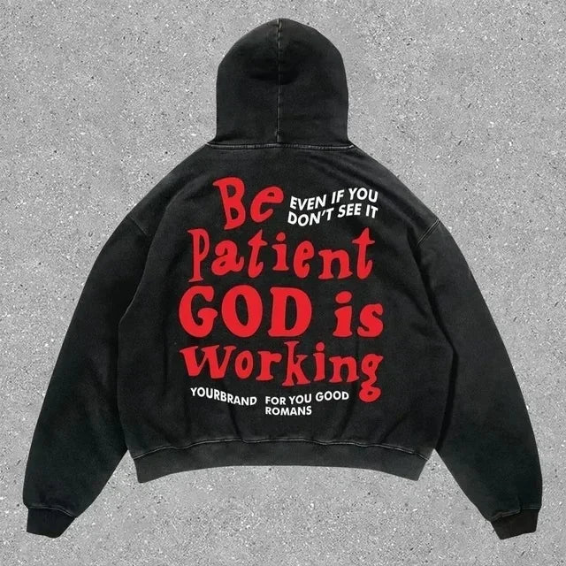 Harajuku Hand touch printing Hoodie Oversized Streetwear Tops Sweatshirt Y2k Clothes Gothic Grunge Hoodies  Men Clothing