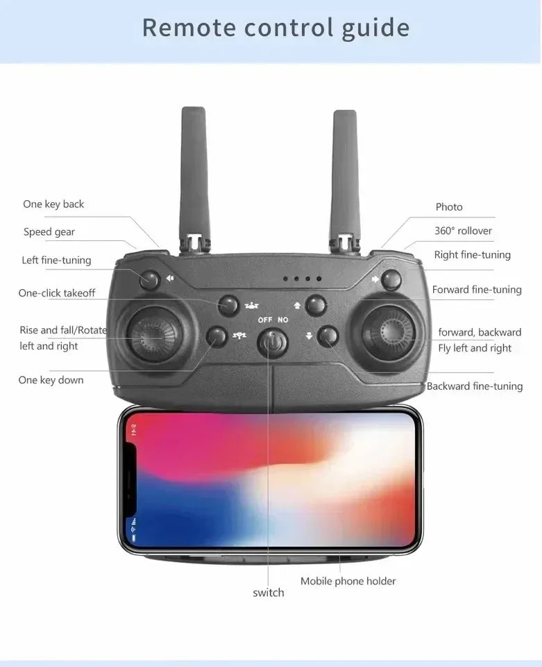 2025 E88Pro RC Drone 4K Professional With 3 Batteries Toy