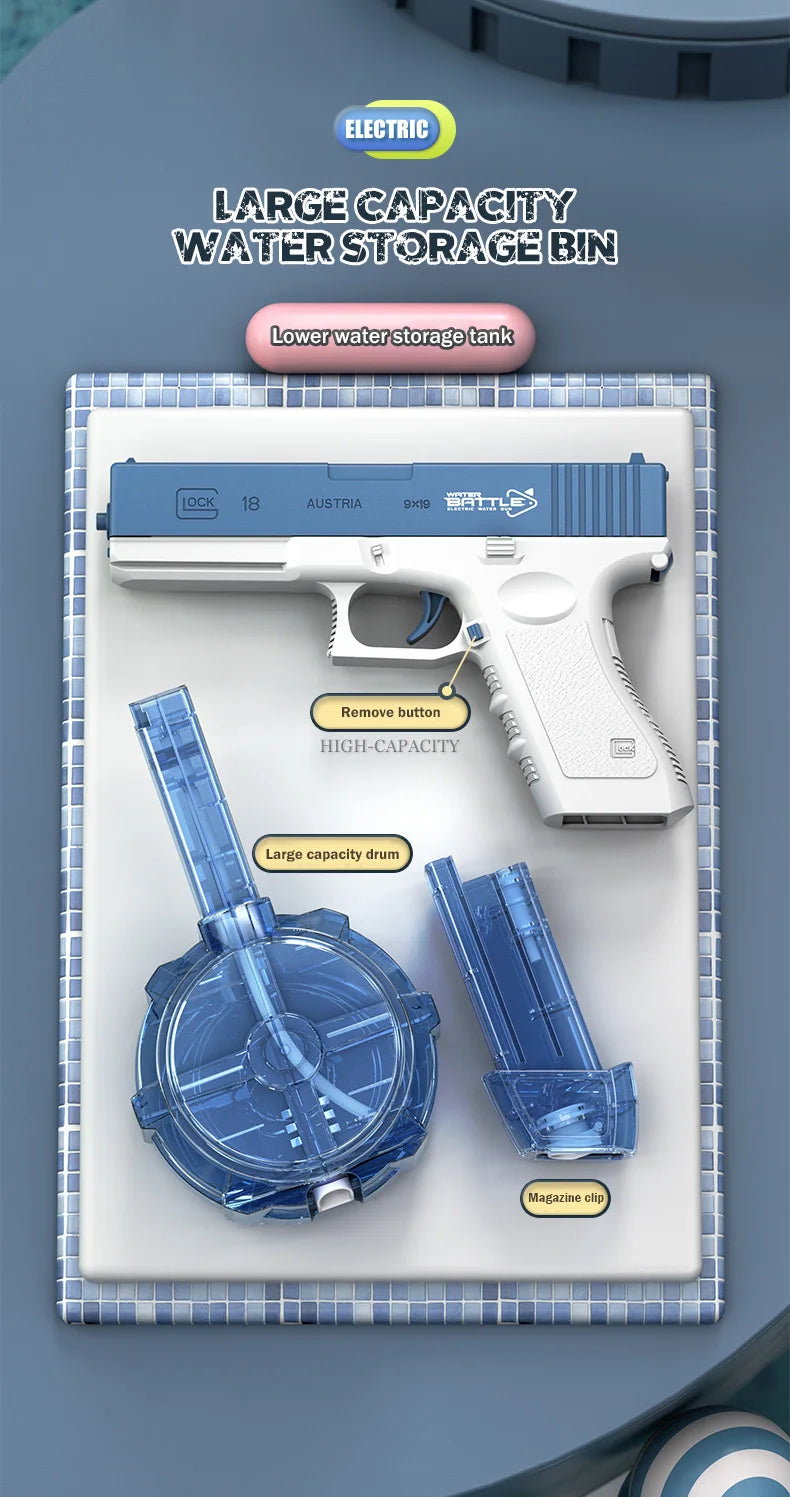 M416 Long Range Electric Water Gun Pistol 10M Portable Guns Children Outdoor Beach Outdoor Fight Shooting Toys for Boys Kid Game