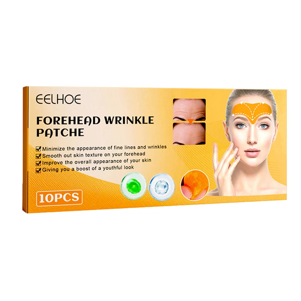 100-10pcs Collagen Forehead Wrinkle Patch Face Mask Head Lines Remover Masks Lifting Anti-Aging Stickers Skin Care Beauty