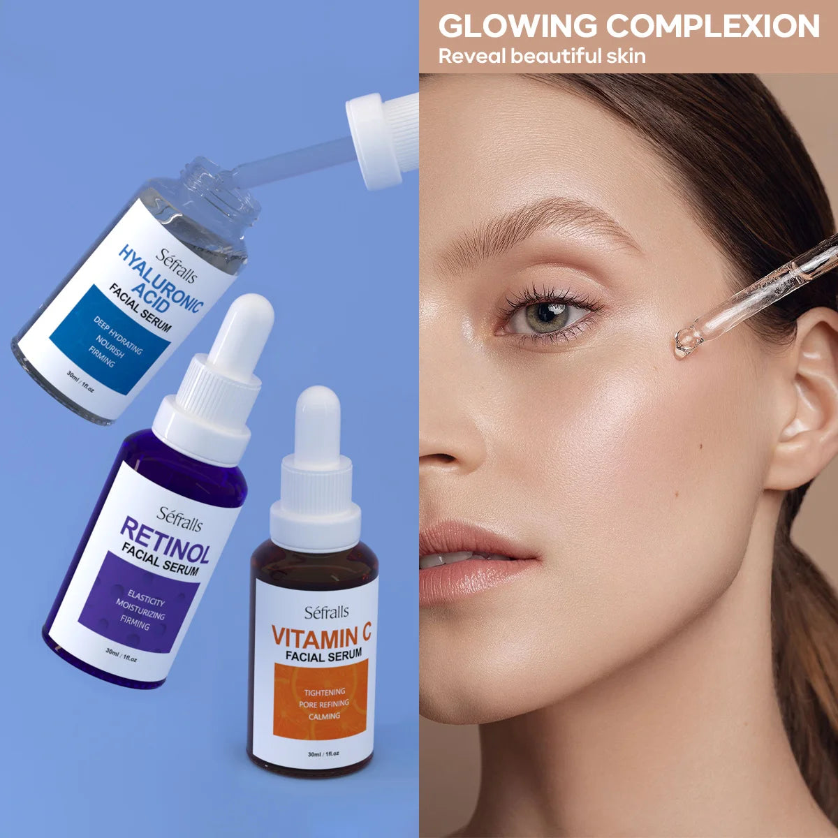 Séfralls Hyaluronic Acid VC Essence Set 30ml 3pcs Serum