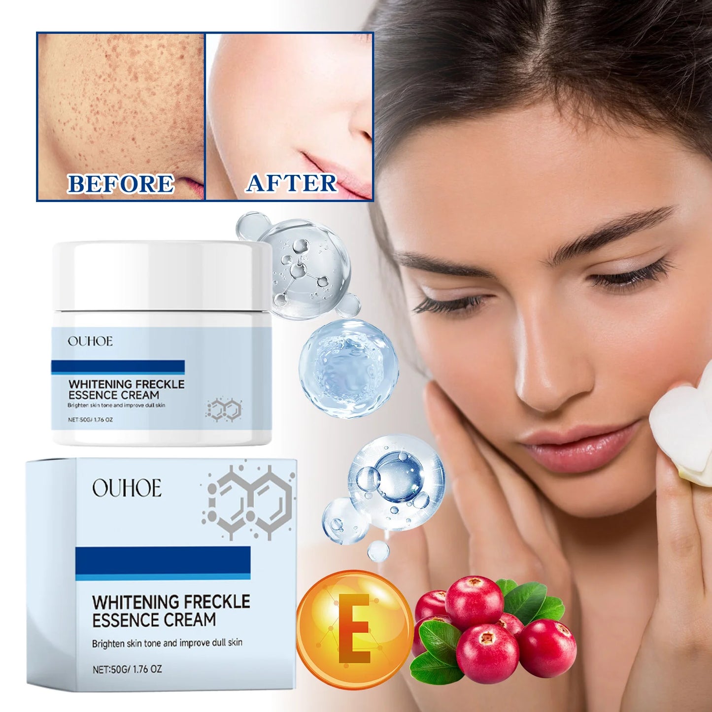 OUHOE Whitening Face Cream Moisturizes and Brightens Skin