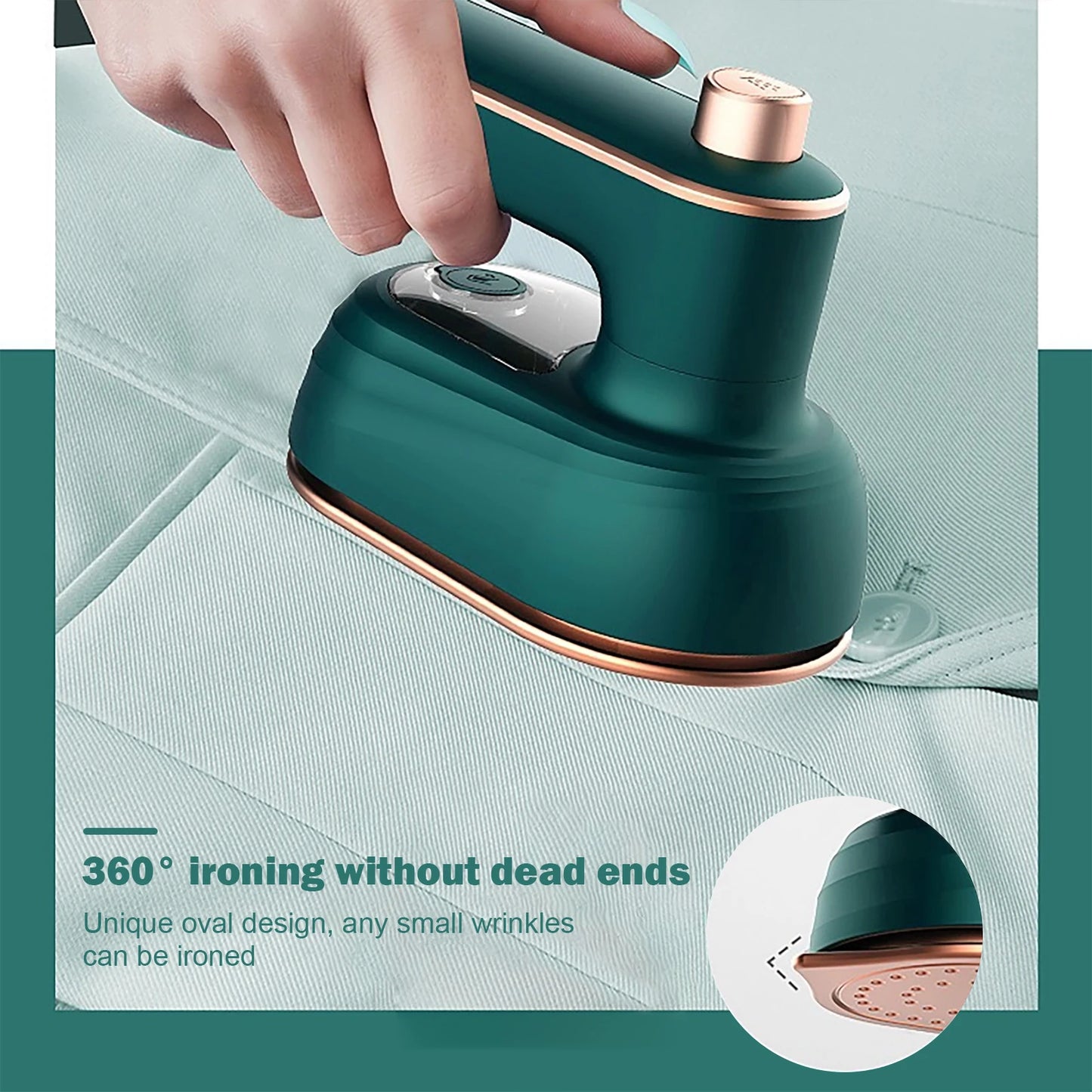 Garment Steamer Wet and Dry Ironing Handheld Steam Iron 20s Fast Heat-up Compact Clothing Steamer Lightweight for Home Travel