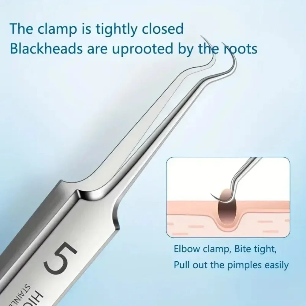 1/3/8PCS Stainless Steel Acne Clip Cell Clip Blackhead Clips Acne Remover Acne Needle Pore Cleaner Beauty Salon Skin Care Tools