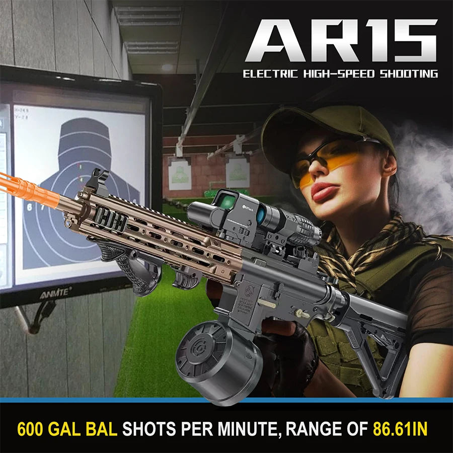 Gel Toy Gun Blaster Automatic, Electric Splatter Ball Toy Gun with Glasses, Fun Shooting Games(Without water bead)