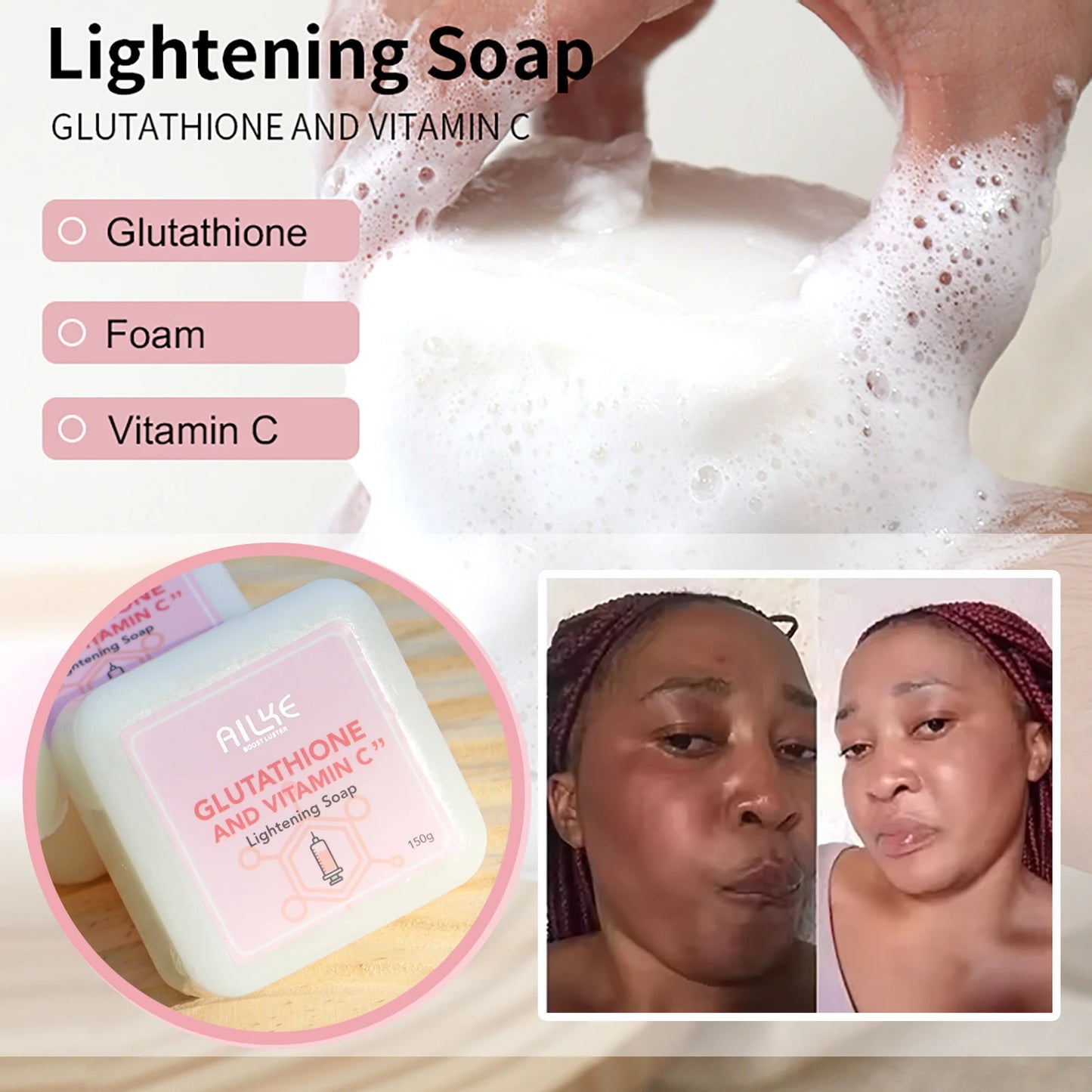 AILKE Whitening Moisturizing Anti-Freckle Body Lotion, Suitable For Face And Body, Glutathione Korean Women's Skin Care Products